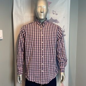 Charles Tyrwhitt Checkered Weekend Jermyn Street London 100% Cotton Size L